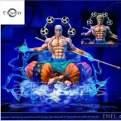 元氣招財   航海王模型 海賊王公仔 BT工作室復刻版 pop比例 坐姿雷神  雷雲艾尼路 艾尼爾 GK鵰像 可發光  