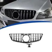 適用於2009-2014款賓士 W204 中網水箱罩GT款ABS材質原車替換安裝