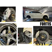 小亞車燈＊全新 LANCER FORTIS 世盟 NASHIN N1R 對二活塞 卡鉗 一體式330碟盤