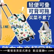 超值好物館 【台灣公司 可打統編】【胖東來熱銷】買菜小拉車購物袋帶輪子購物車買菜推車輕便折疊