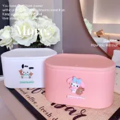 【臺灣-出貨】卡通三麗鷗helloKitty帕恰狗美樂蒂日式桌面彈蓋雜物收納筒垃圾桶TIAN5