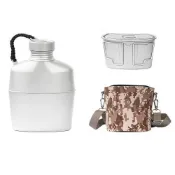 (店+)【TEMPEST】純鈦行軍壺組 1600ML ( 純鈦軍用水壺 純鈦隨身壺 純鈦野營水壺 純鈦軍事水壺 純鈦便攜水壺 純鈦戶外水壺組 )