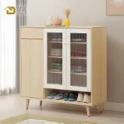 WAKUHOME 瓦酷家具Menton南法鄉村楓木4尺1抽收納鞋櫃寬120*深38*高120