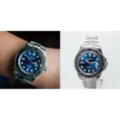 (店+)ICHco 實體門市 瑞士PARNIS柏尼時黑藍遊艇Dial bracelet-yacht機械錶水鬼潛水錶手錶腕錶運動錶116622