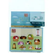 日本 sun-star 元氣小茶犬 迷你信封信紙組/ 溫泉 eslite誠品