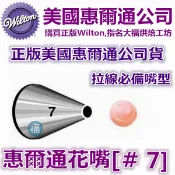 Wilton惠爾通[#7] 7號花嘴 寫字拉線 圓口花嘴 可搭食用色素 12色色膏翻糖蛋糕糖霜擠花袋韓式裱花花剪