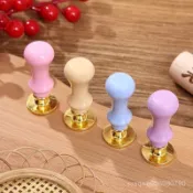 家用擀麵杖創意福財印花麵食不粘烘焙包餃子居家好物印章實用 1ZXI