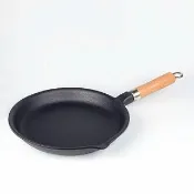 【福介商店】南部鐵器 日本鑄鐵鍋 鳳文堂 木柄平底鍋 24cm 單柄 炒鍋 煎鍋