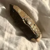 雙色紅綠皮茶水晶簇 黑碧璽水晶共生 擺件 天然原石 水晶原礦