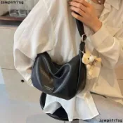 超低價八 女生包包 單肩包 斜挎包 側背包 休閒百搭餃子包時尚手抓紋小包包女新款秋冬通勤單肩斜挎小包