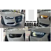 小傑-全新 奧迪 AUDI A4 B8.5 13 14 15 年 HID版 魚眼 R8光柱 跑馬 黑框 大燈 台灣製
