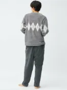 全球選品1館 生活百貨 長絨珊瑚絨長袖睡衣長褲男女一整套家居服冬季