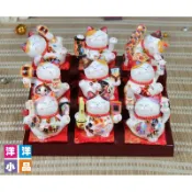 【洋洋小品招財貓存錢筒-小8款】桃園中壢春聯批發.門聯.新居送禮新局落成送禮入宅起家帶路雞送禮年節飾品母雞帶小雞