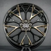 HRE P200復刻鍛造定製 黑金拼色鍛造內凹鋁圈 輕合金輪圈 鍛造鋁圈 輕量化鍛造工藝 提升汽車性能 5孔 4孔全數據