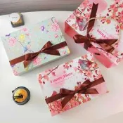 ▪3入▪80克6粒裝簡約碎花月餅盒/雪媚娘雪花酥蛋黄酥包裝盒/情人節巧克力包裝紙盒/牛軋糖禮盒