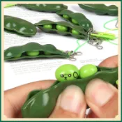 錶情毛豆擠擠樂 無限擠壓 仿真豌豆莢 髮洩解壓舒壓減壓 包包掛件