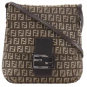 【DOKODEMO】FENDI Zucchino 肩背包 8BT075 帆布棕色斜背包 磁扣 女款 [二手]