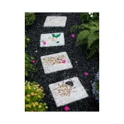(店+){RY}戶外庭院踏步石 花園草坪汀步腳踏石板 鵝卵石紋水泥地磚造景裝飾品