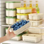 ❤️廚趣優選❤️計時器保鮮盒塑料食品級冰箱冷凍收納盒水果蔬菜專用盒密封盒套裝 Ot17