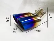 不鏽鋼雙管下彎斜口 鈦色尾飾管 下彎尾管專用 38~55mm口徑colt plus