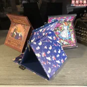 愛麗絲三折鏡女生宿舍臺式桌面梳妝化妝鏡可愛精緻日式