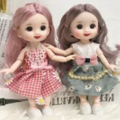 💖台灣出貨💖新款17釐米洋娃娃公主套裝可換裝兒童玩具小女孩生日禮物過家家 換裝娃娃 娃娃 芭比娃娃
