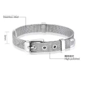 銀色 鈦鋼錶帶手鍊 6mm 8mm 10mm 12mm 14mm 16mm 22mm 24mm不銹鋼錶帶手鐲 可調網