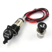 12V24V通用汽車摩託車載點煙器總成電源插座底母座改裝可點火取電 SSZM24貨