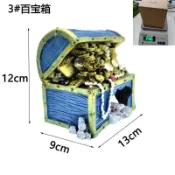 【木石之森】魚缸沉底裝飾 尋寶蛙人百寶箱 水族箱造景擺件 樹脂珊瑚寶藏箱 海底寶藏布景 魚蝦躲避屋 創意高性價比 耐用