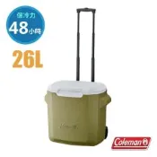 【Coleman】26.5L 綠橄欖拉桿冰箱(保冷力48小時).保冷保冰箱.冰筒.冰桶/ CM-05748