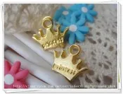 ☆荳荳龍~DIY手作黏土☆zakka小物/仿金色/公主皇冠//12mm*10mm/一份5個10元(DD002)