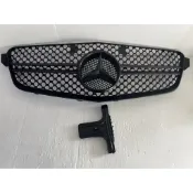 DY汽車精品 E系列 BENZ W212 09 10 11 12 前期專用 消光黑 素材黑 全黑 水箱罩 水箱護罩
