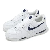 【NIKE 耐吉】休閒鞋 Air Force 1 Low EVO 男鞋 女鞋 白 海軍藍 AF1 低筒(HF3630-102)