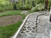 園藝用品工具強化小路造型水泥分割鵝卵石裝修拼花路面大石頭模具