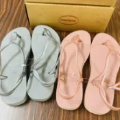 HAVAIANAS 合法平行輸入正品 巴西拖鞋  Luna flatform 素面交叉細帶2.5公分小厚底涼鞋