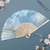 ♠️折扇♠️爆款 6寸古風鎏金宣紙扇麵折扇 竹柄可題字手繪扇子diy空白折疊扇古風折扇 舞蹈扇 折疊扇子