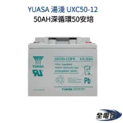 【全電行】YUASA 湯淺 UXC50-12 全新 50AH 放電用 深循環 露營用電池 野外充電 50安培