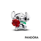 【Pandora】迪士尼《星際寶貝》史迪奇Murano 琉璃玫瑰造型串飾 官方直營