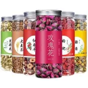 【產品保固】罐裝組合花草茶紅棗桂圓枸杞玫瑰花金銀花菊花茶化橘紅甘草羅漢果祛濕 潤喉 去火茶 顧肝 熬夜茶 暖宮