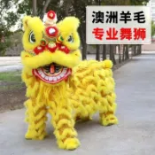 [超值現貨 特價]舞獅 獅頭 舞龍 南獅醒獅舞獅獅子兒童佛山雙人道具澳洲羊毛獅頭正宗錶演塑料全套舞龍舞獅