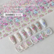 美甲 星空紙 轉印紙 宮廷 薔薇花 轉印 星空貼紙 玫瑰 花朵 星空 印花
