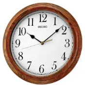SEIKO 日本精工 木質外殼 滑動式秒針 靜音掛鐘(QXA528B)-白/33cm