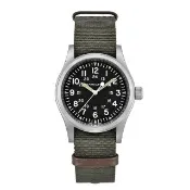 【HAMILTON 漢米爾頓旗艦館】《音速小子》陸戰腕錶38mm(手動上鍊 中性 織布NATO錶帶 H69439931)