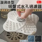 攝彩@漩渦造型吸盤式水孔過濾器 吸盤漩流式毛髮濾網 排水孔 濾網 防阻塞 攔截 防蚊蟲 地漏貼 地漏蓋 吸盤過濾網