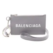 【DOKODEMO】【二手】BALENCIAGACASH 零錢包 594548 灰/白皮革碎片收納包 男士二手 A