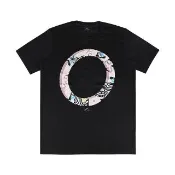 【Paul Smith】Paul Smith 簽字LOGO粉色立體PS圓圈搭斑馬PS純棉短袖T恤(男款/黑x多色)