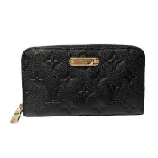 【Louis Vuitton 路易威登】M12425 新款Margot系列 Empreinte壓紋皮革銘牌拉鍊中夾錢包(黑色)