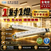 [喜萬年] 世界光 電子安定器 BM-UT50541 T5 54W HO 1燈 全電壓 預熱 燈管安定器 電子變壓器 燈