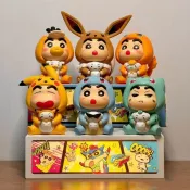 蠟筆小新變裝cos皮卡丘系列盲盒 蠟筆小新潮玩公仔手辦 蠟筆小新桌面擺件玩偶 聖誕節禮物女 畢業禮物 交換禮物 蠟筆小新