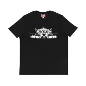 KENZO經典Tiger虎頭印花純棉短袖上衣T恤(女/黑)